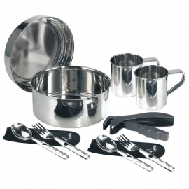 Σκεύη μαγειρέματος - Φαγητοδοχεία Laken Stainless Steel Camping Set 2 PERSONS