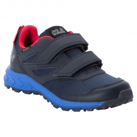 Boots Jack Wolfskin Kids Woodland Texapore Low VC Blue/Red 2