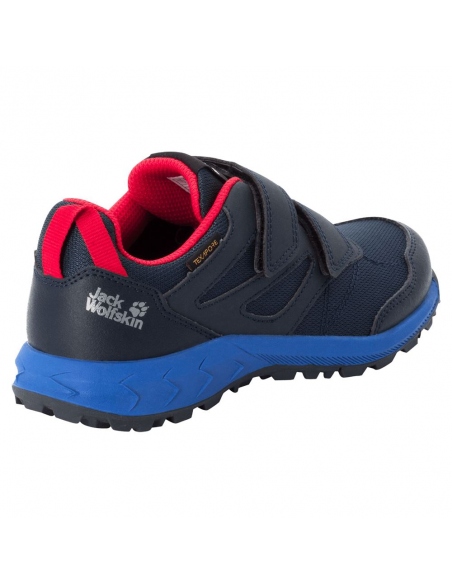 Μπότες Jack Wolfskin Kids Woodland Texapore Low VC Blue/Red