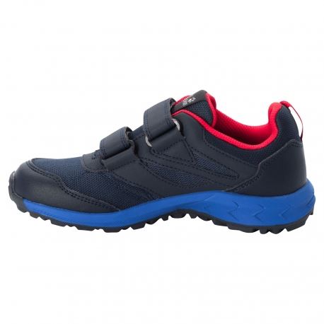 Μπότες Jack Wolfskin Kids Woodland Texapore Low VC Blue/Red