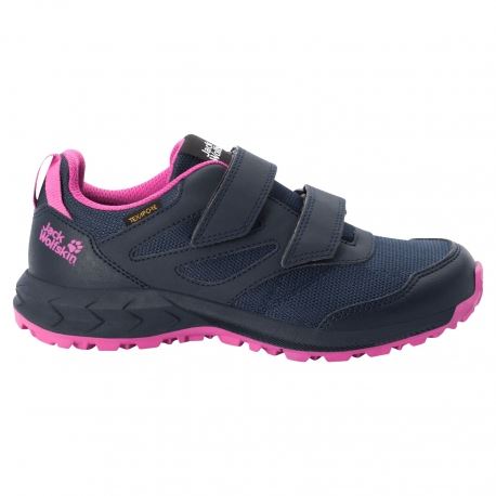Μπότες Jack Wolfskin Kids Woodland Texapore Low VC Blue/Pink