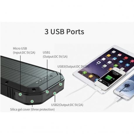 Λάμπες - Φωτοβολταϊκά Solar Powerbank 20000mAh Λάμπες - Φωτοβολταϊκά Solar Powerbank 20000mAh