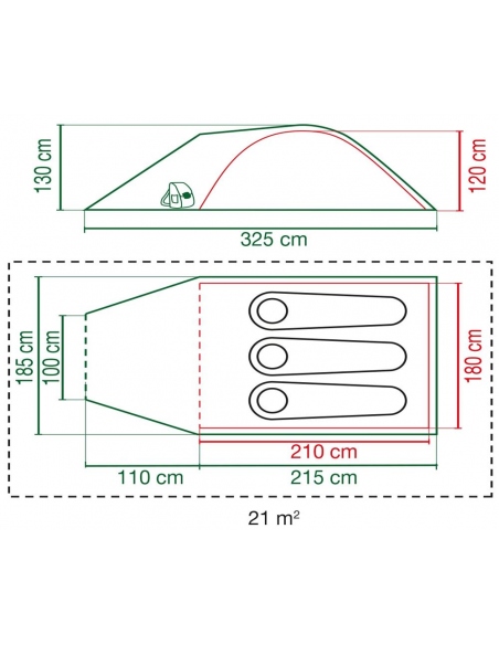 Αντίσκηνα Ορειβασίας Σκηνή Coleman Darwin 3 Plus