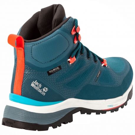 Μπότες - Ορειβατικά Jack Wolfskin Women's Force Striker Texapore Mid Blue