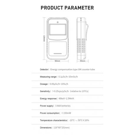 Miscellaneous Bosean Radiation Detector FS-600