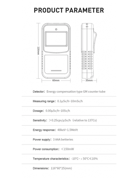 Miscellaneous Bosean Radiation Detector FS-600