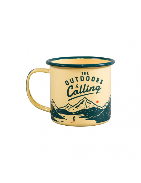 Mugs - Cups The Outdoors Is Calling Enamel Mug 0.33L