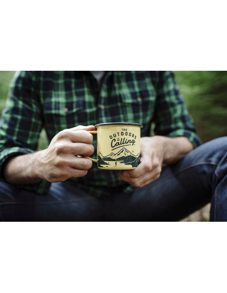 Mugs - Cups The Outdoors Is Calling Enamel Mug 0.33L