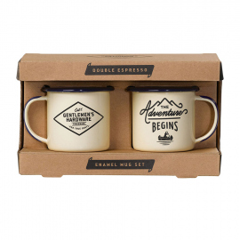 Mugs - Cups Adventure Begins Enamel Espresso Cup Set 2