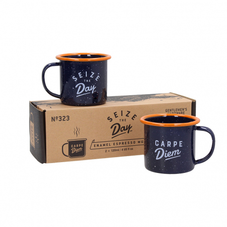 Carpe Diem Enamel Espresso Cup Set
