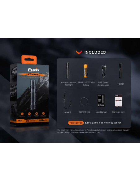 Flashlights Fenix PD36R PRO Rechargeable 2800 Lumens