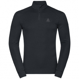 Thermal Baselayer Odlo Men's Warm Half-Zip Baselayer Top Black