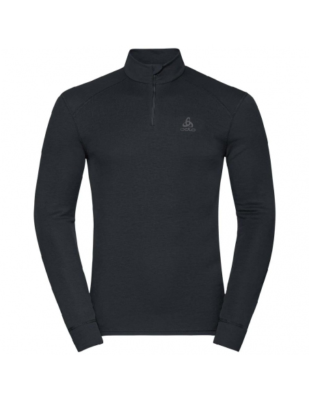 Thermal Baselayer Odlo Men's Warm Half-Zip Baselayer Top Black