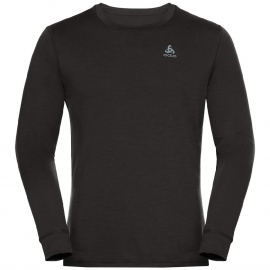 Thermal Baselayer Odlo Men's Merino Warm Baselayer Top Black