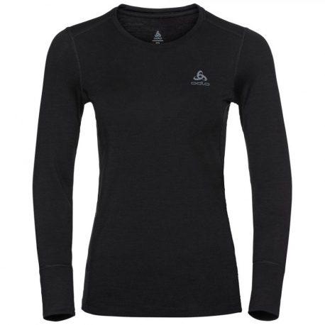 Odlo Women's Merino Warm Baselayer Top Black