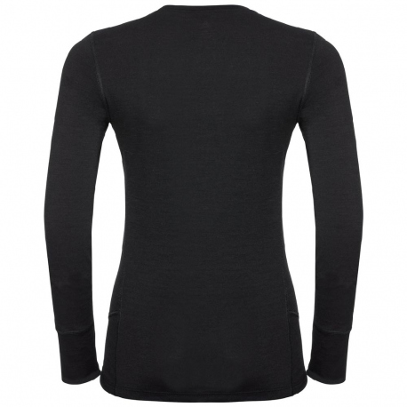 Thermal Baselayer Odlo Women's Merino Warm Baselayer Top Black