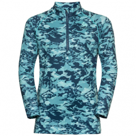 Μακρυμάνικες Odlo Kids Sesvenna Half-Zip Mid Layer Top Teal