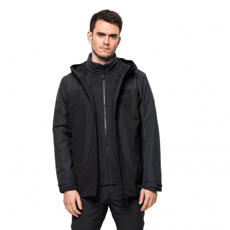 Jackets Jack Wolfskin Men's Taubenberg 3in1 Jacket Black