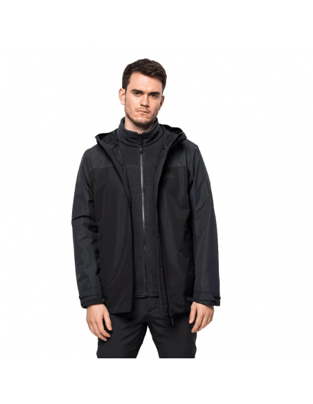 Τζάκετς Jack Wolfskin Men's Taubenberg 3in1 Jacket Black