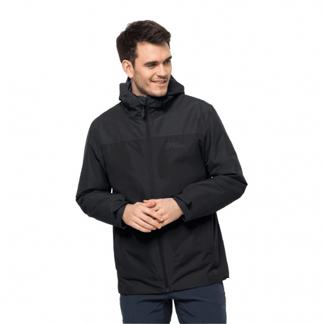 Jackets Jack Wolfskin Men's Taubenberg 3in1 Jacket Black