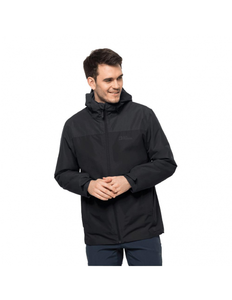 Τζάκετς Jack Wolfskin Men's Taubenberg 3in1 Jacket Black