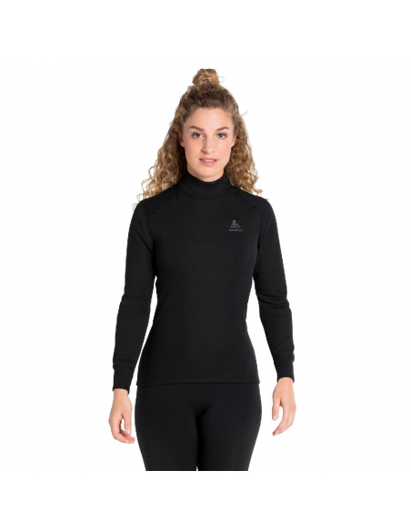 Thermal Baselayer Odlo Women's Warm Collar Baselayer Top Black