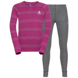 Thermal Baselayer Odlo Kids Warm Baselayer Set Fuchsia
