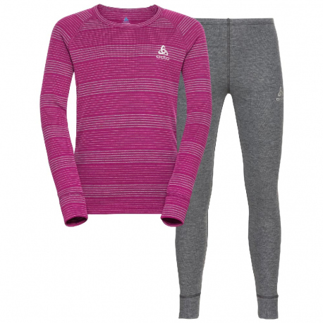 Odlo Kids Warm Baselayer Set Fuchsia