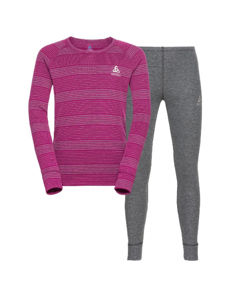 Thermal Baselayer Odlo Kids Warm Baselayer Set Fuchsia