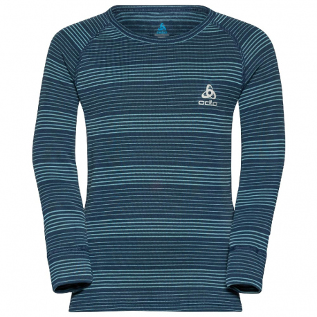 Thermal Baselayer Odlo Kids Warm Baselayer Set Blue