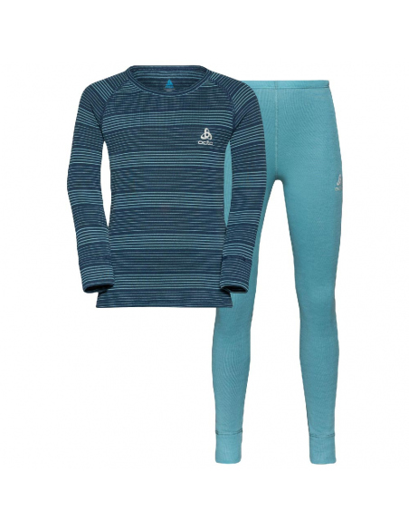 Thermal Baselayer Odlo Kids Warm Baselayer Set Blue