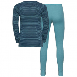 Thermal Baselayer Odlo Kids Warm Baselayer Set Blue 2