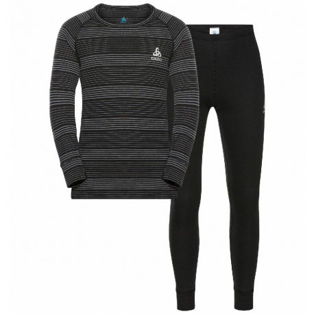 Thermal Baselayer Odlo Kids Warm Baselayer Set Black