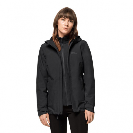 Τζάκετς Jack Wolfskin Women's Moonrise 3-in-1 Jacket Black