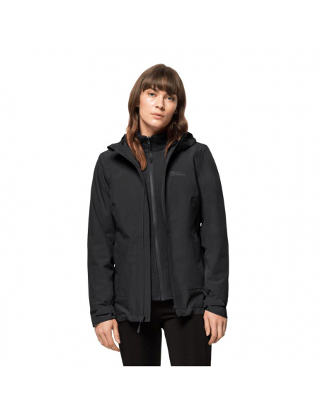 Τζάκετς Jack Wolfskin Women's Moonrise 3-in-1 Jacket Black