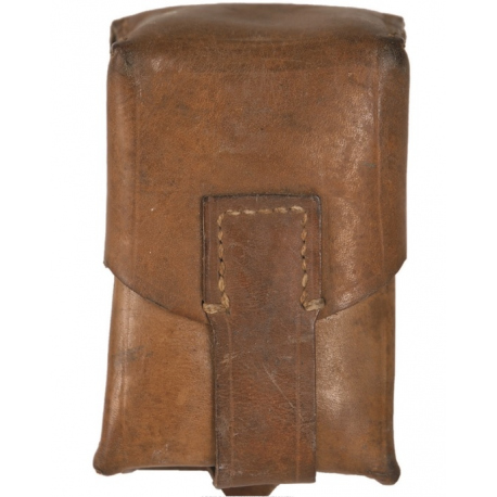 Military - Vintage LEATHER MAUSER CARTRIDGE POUCH USED