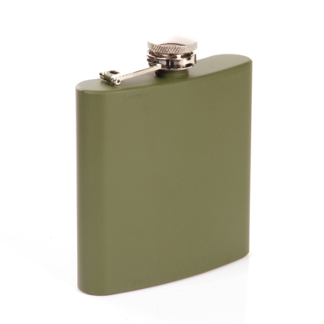 Stainless Steel Flask 6 oz Green