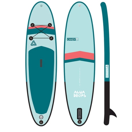 SUP SUP Aqua Drops Vector Green 10'2" - 3.10m