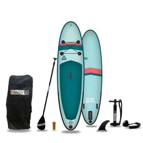 SUP SUP Aqua Drops Vector Green 10'8"