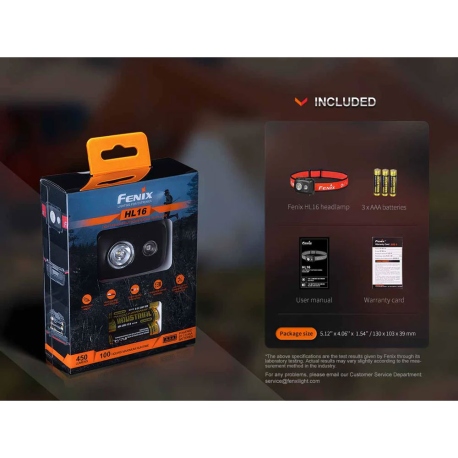 Headlamps Fenix HL16 450 Lumens