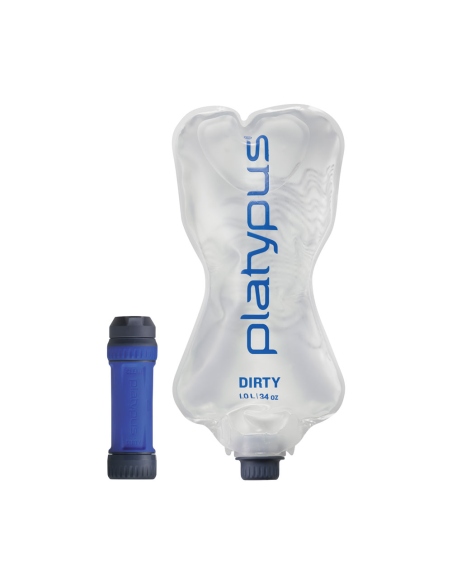 Platypus QuickDraw Sistema Di Filtrazione Acqua 1L - Ultra Leggero, Portata 3L/min, Per Trekking E Campeggio