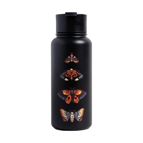 Ebony Moth Insulated Steel Bottle 1L