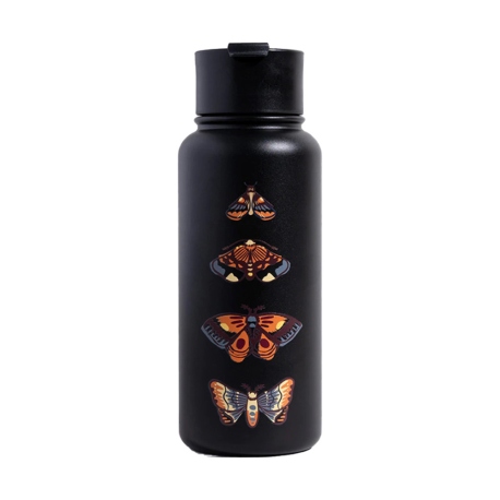 Hydration - Thermos - Bottles Ebony Moth Insulated Steel Bottle 1L