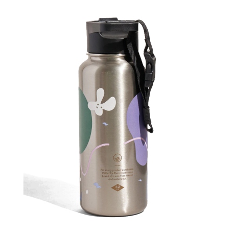 Υδροδοχεία - Θερμός - Παγούρια Metallic Silver Insulated Steel Bottle 1L