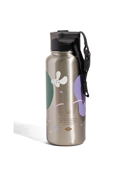 Υδροδοχεία - Θερμός - Παγούρια Metallic Silver Insulated Steel Bottle 1L