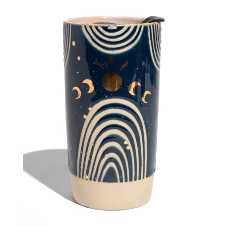 Nightfall Blue Insulated Stoneware Mug 295ml