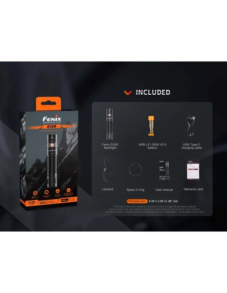 Flashlights Fenix E35R Flashlight 3100 Lumens