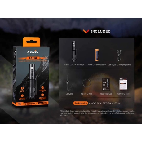 Flashlights Fenix LD12R EDC Flashlight 600 Lumens