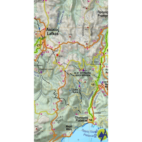 Maps Pelion Hiking Map