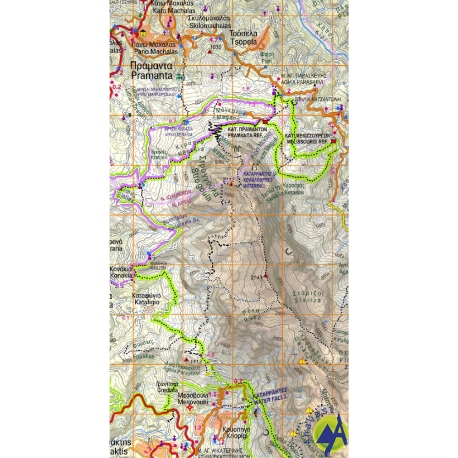Maps Touring-Hiking Map of South Pindos